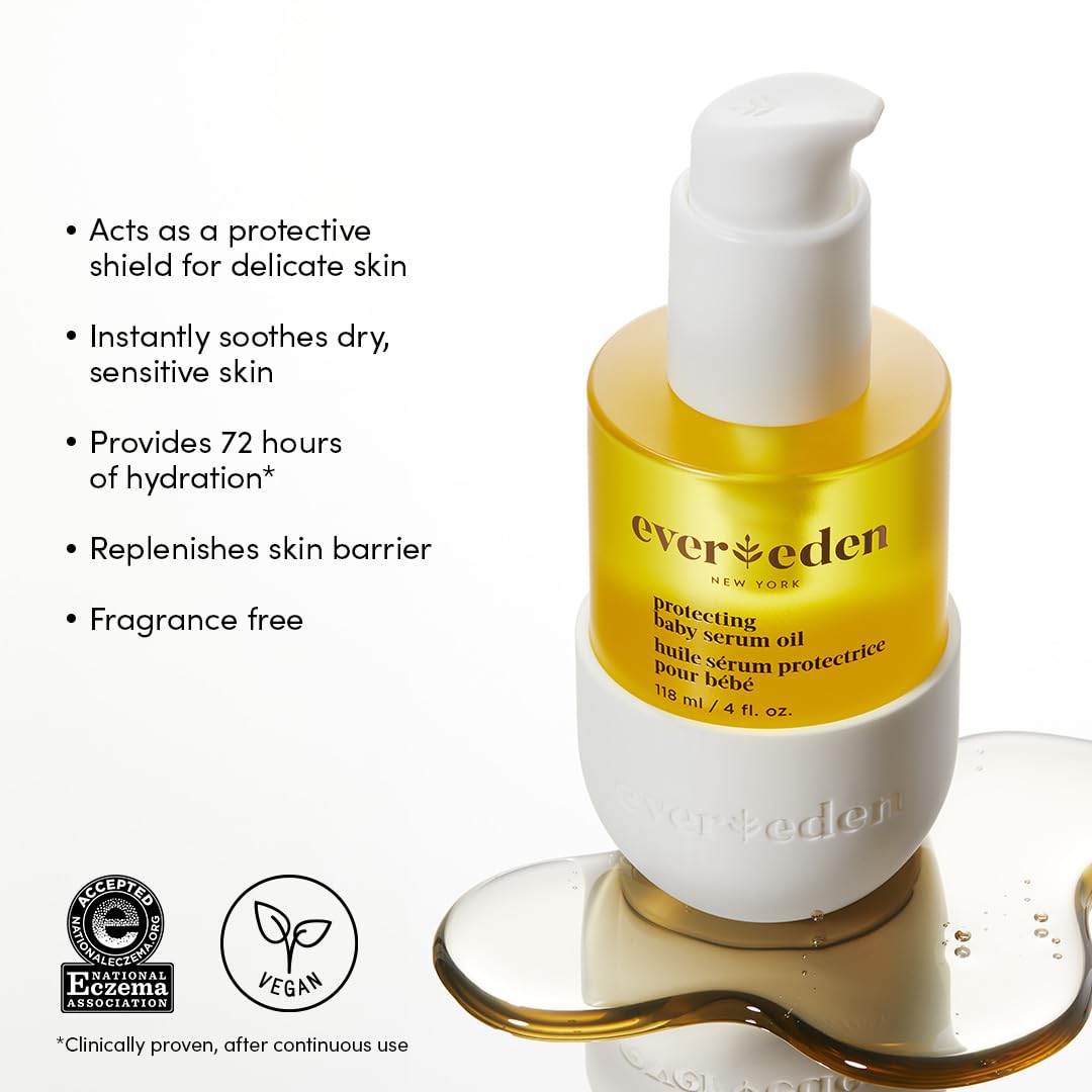 Evereden Protecting Baby Massage Oil, Fragrance-Free, EWG Verified