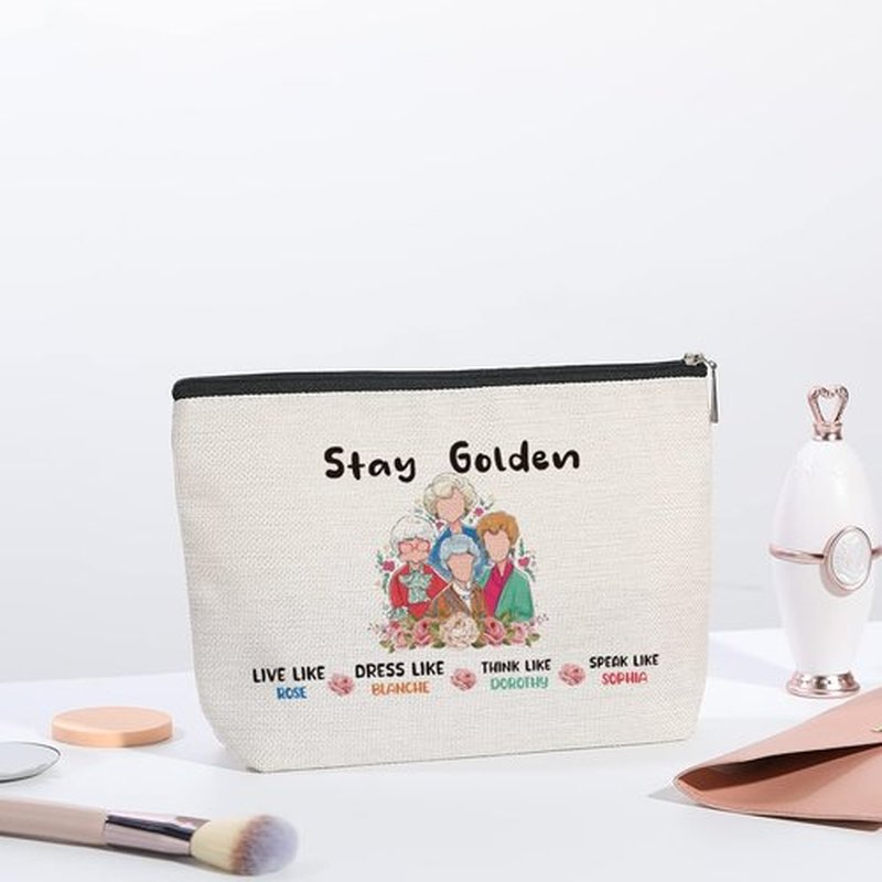kdxpbpz Golden Inspired Gifts for Women Friend TV Show Inspire Cosmetic Bag Travel Toiletry Makeup Zipper Pouch