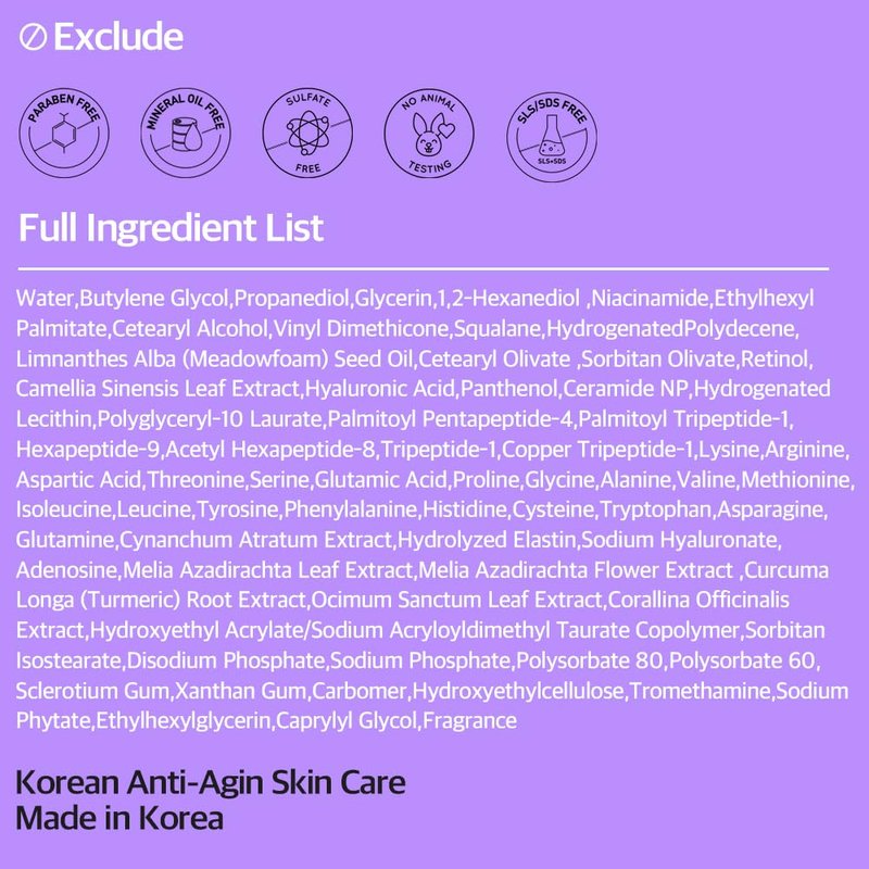 Retinol Peptide Youthful Serum - Anti-Aging Hydrating Formula for Wrinkles & Dark Spots | 1.01 fl oz