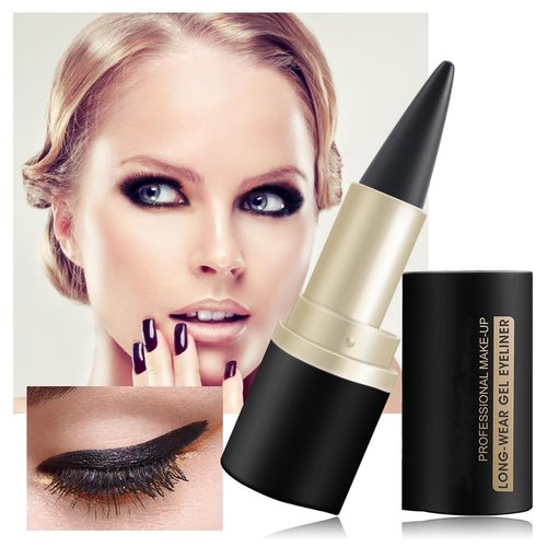 Matte Quick-Dry Eyeliner,Long Wear Gel Eyeliner Pencil,Natural Black Eyeliner Cream Waterproof Eyeliner Pen,Smokey Eyeshadow Palette Stick Crayon,Gel Eye Liner for Goth Halloween Makeup (Dark Grey)