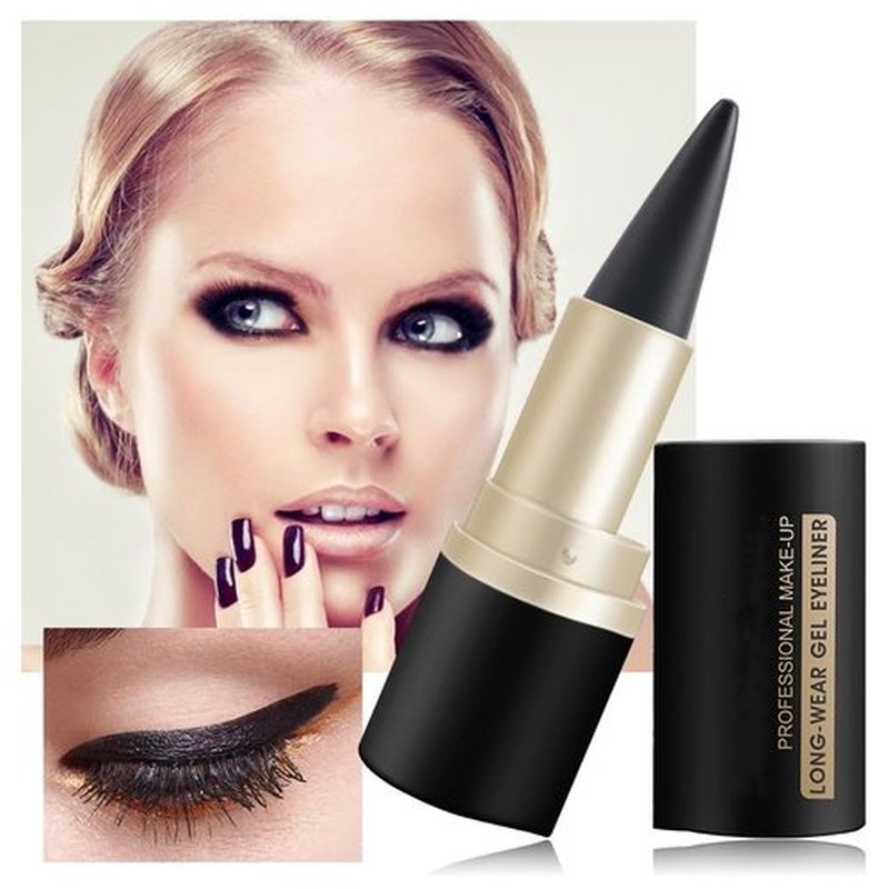 Matte Quick-Dry Eyeliner,Long Wear Gel Eyeliner Pencil,Natural Black Eyeliner Cream Waterproof Eyeliner Pen,Smokey Eyeshadow Palette Stick Crayon,Gel Eye Liner for Goth Halloween Makeup (Brown)