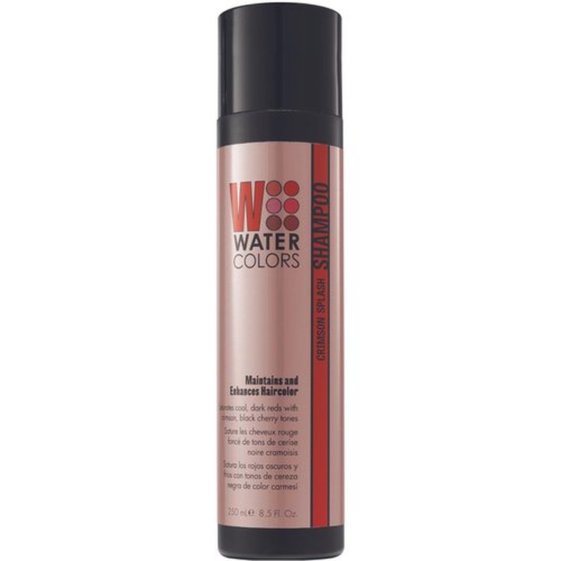 Watercolors Semi Permanent Color Depositing Shampoo. Sulfate & Paraben Free to Maintain & Enhance Hair Color 8.5 oz - CRIMSON SPLASH