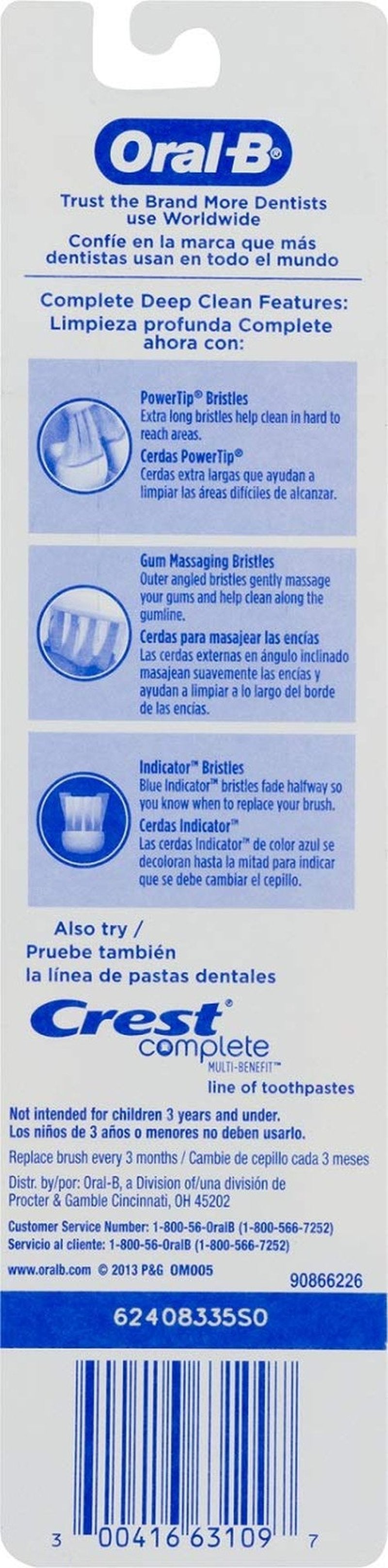 Oral-B Advantage Complete Deep Clean Toothbrush, Soft, 2 Count (Pack of 3) Total 6 Toothbrushes