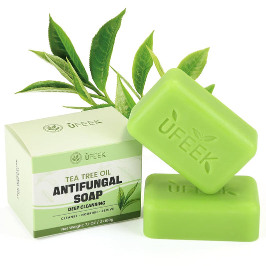 Tea Tree Oil Antifungal Soap - Soothing Cleansing for Face & Body | Relieves Itchy Skin, 7.1 oz