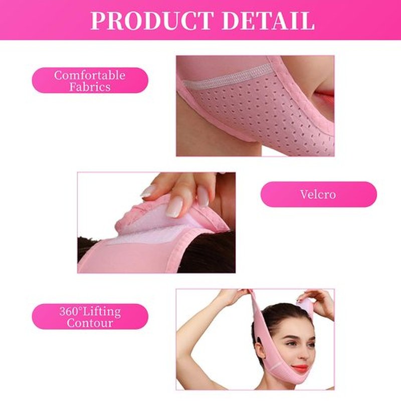 Habodd Chin Strap for Sleeping Face Lift Reusable V Line Mask Chin Strap for Double Chin Facial Shaping Belt Jawline Shaper Face Tightener Jaw Exerciser Face Lifting Anti Sagging