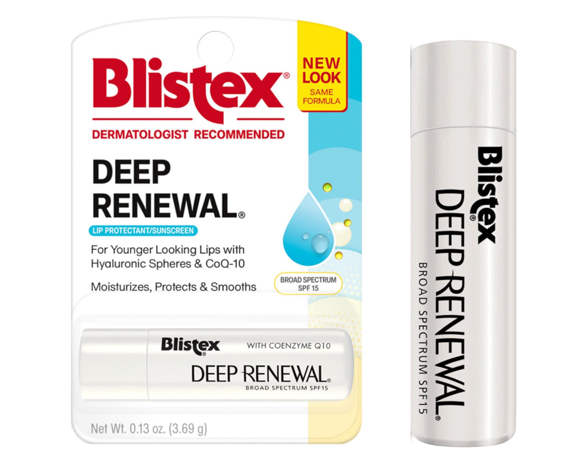 Blistex Deep Renewal Lip Protectant Sunscreen Balm, 0.13 Ounces (Pack of 2)