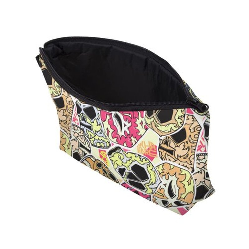LOOMILOO Toiletry Bag for Women Small, Travel Makeup Pouch Adorable Roomy Travel Water Resistant Cosmetic Purse Accessories Organizer Women Gift(Skull 55604)