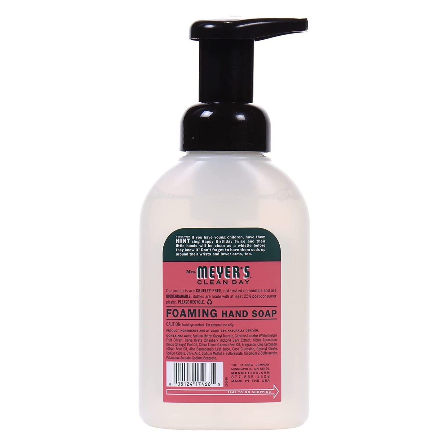 Mrs. MEYER'S CLEAN DAY Foaming Hand Soap, Watermelon Scent, 10 Fl oz. (Pack of 2)