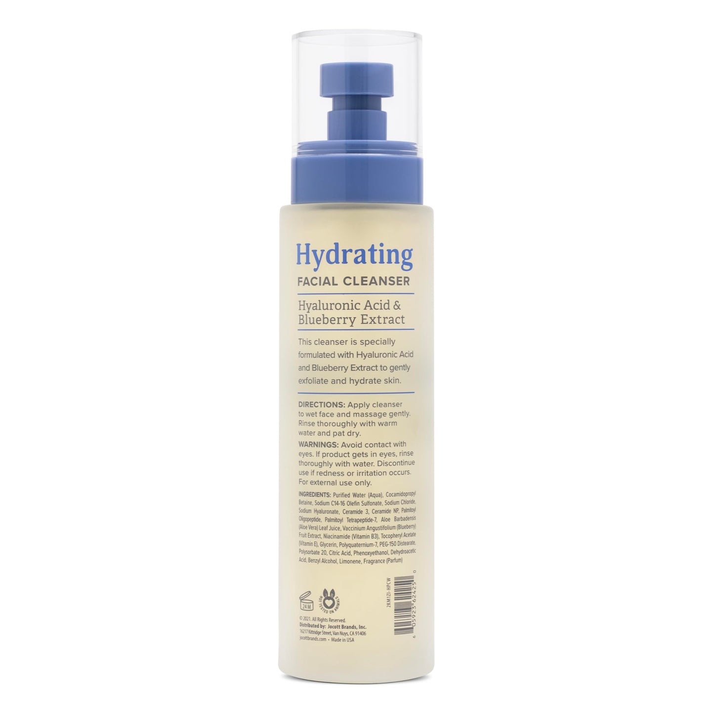 Nature Love Hydrating Facial Cleanser with Hyaluronic Acid & Blueberry Extract | Gently Exfoliates & Hydrates, (6 Fl Oz)