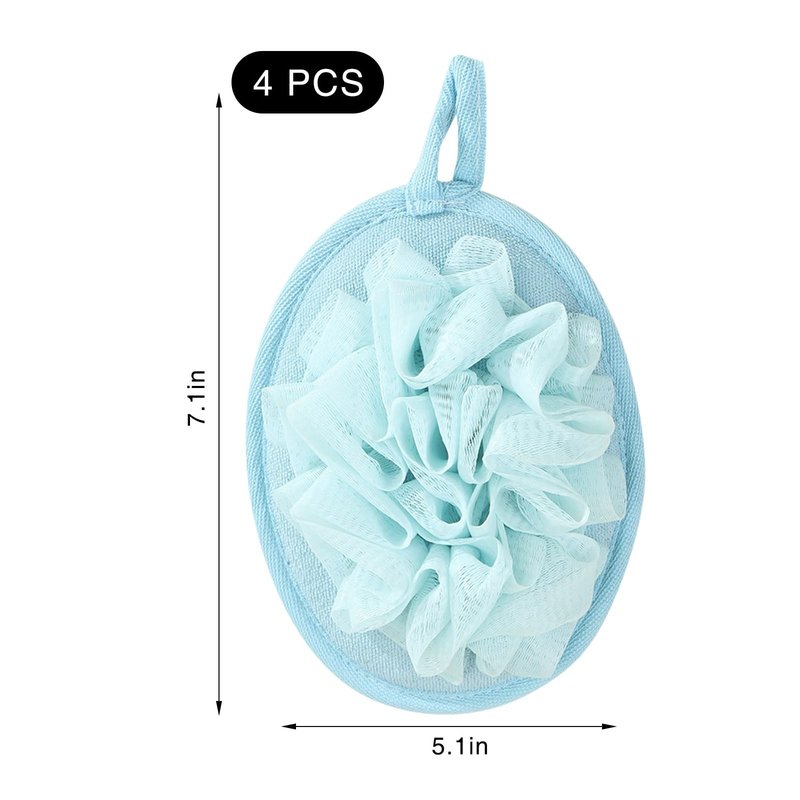 PASDUCHAS Larger Lightweigh Travel Size Loofah, Terry Cloth Small Mini Travel Sponges for Body, Sensitive Skin Exfoliating