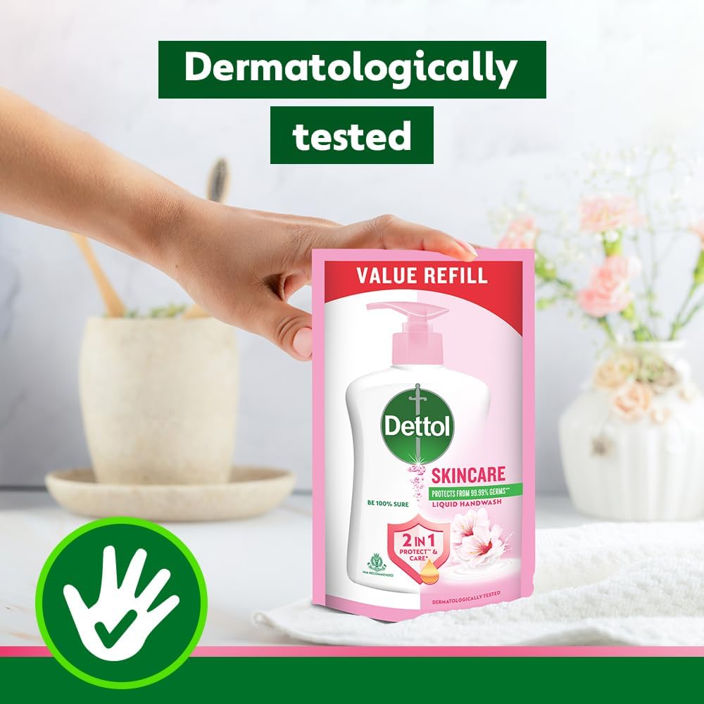 Dettol Skincare pH Balanced Liquid Handwash Refill Pouch (175ml) pack of 3