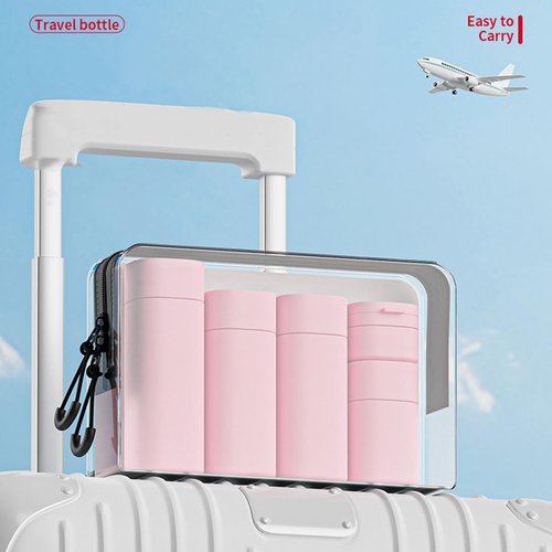 cirea Travel Bottles Set - TSA Approved Leak Proof Squeezable Containers for Toiletries, Conditioner, Shampoo, Lotion & Body Wash Accessories (white)