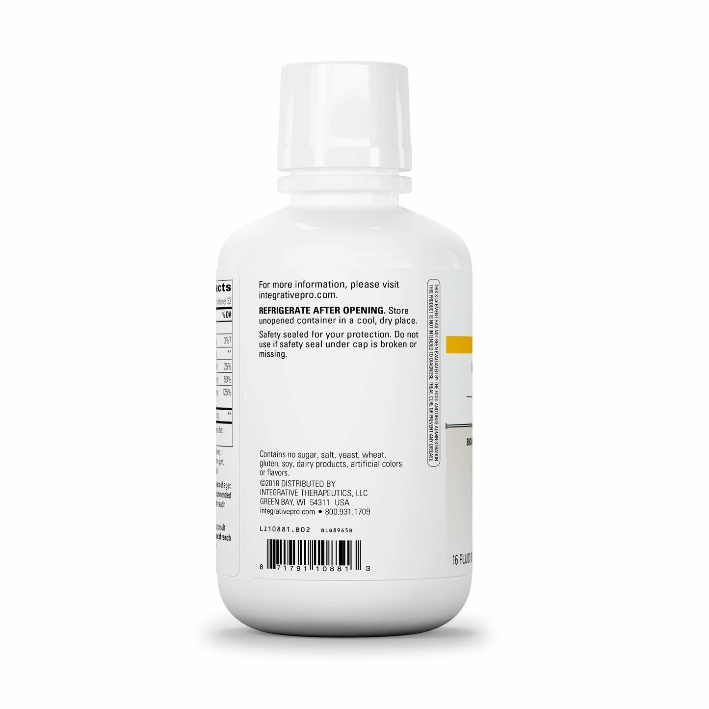 Integrative Therapeutics Liquid Calcium Magnesium - Liquid Supplement that Supports Bone Health* - Includes Vitamin D3 & a Magnesium Complex - Gluten-Free & Dairy-Free - Berry, 16 oz (32 Servings)