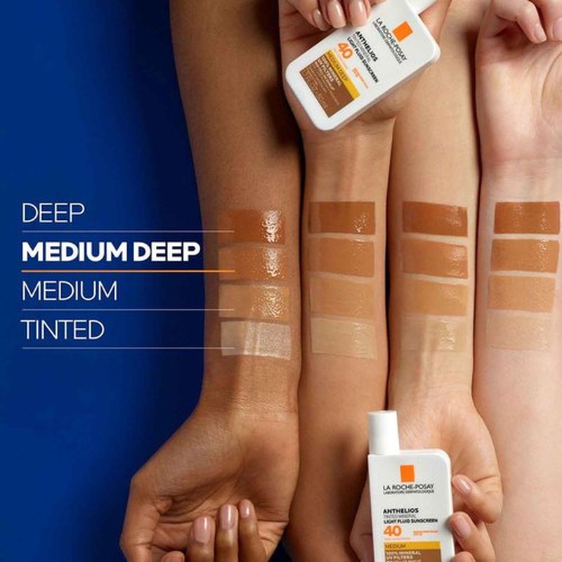 La Roche-Posay Anthelios Tinted Sunscreen SPF 40 | Broad Spectrum SPF + Antioxidants | Titanium Dioxide & Zinc Oxide Sunscreen | 3 New Flexible Shades With No White Cast | Oil Free & Oxybenzone Free