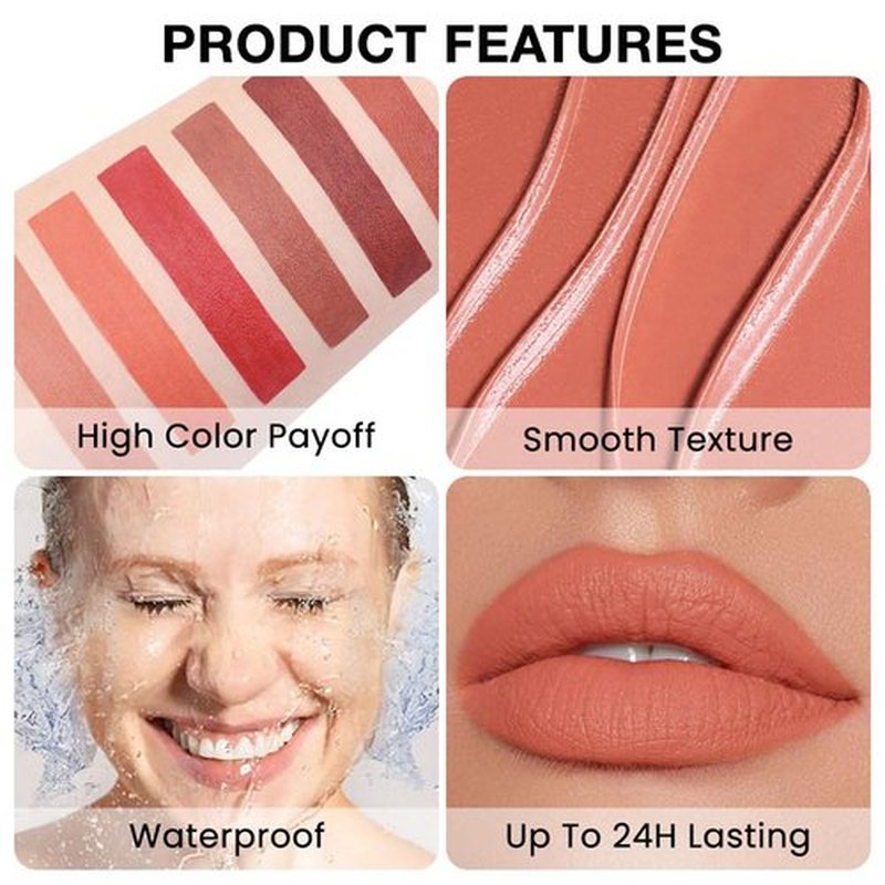 lip liner pencils, Modern Classic Lip Liner, Lip Liner Pigmented Vegan Matte, Lasting Finish Lip Liner, Luxurious Creamy Long Lasting Lip Liner, Prevents Feathering and Fading (05#Grapefruit Red, 1)