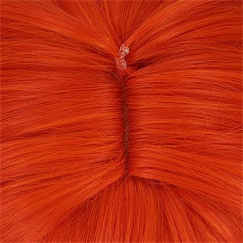 Mystylecos Game Genshin Impact Diluc Orange Red Long Wavy Wig Anime Cosplay Wig
