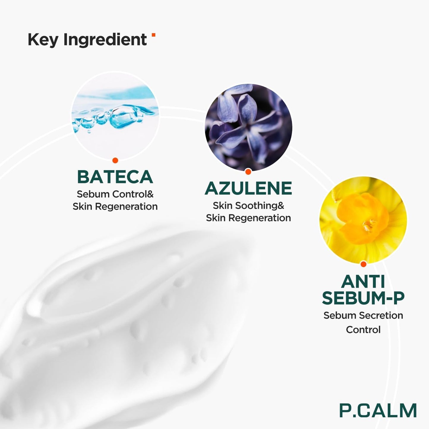 P.CALM Underpore Foam Cleanser – Azulene for Deep Pore Cleansing, Blackhead & Whitehead Removal, Korean Vegan Facial Wash for Sensitive Skin (150ml / 5.07 fl.oz)