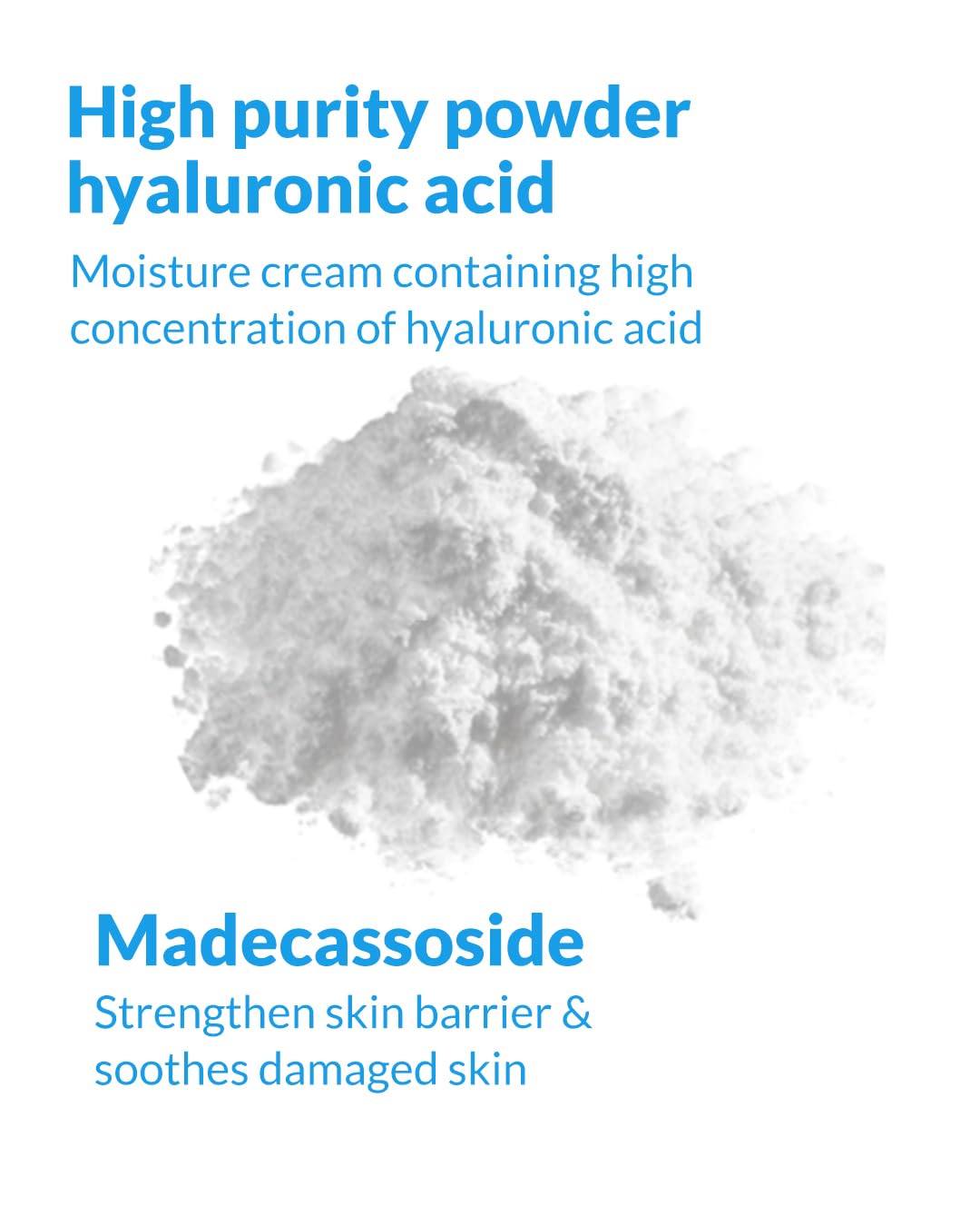 herbnote Low Molecular Hyaluronic Acid Moisture Cream - Gentle & Soothing Skin Protection with Barrier Care, Madecassoside, Centella Asiatica Extract for Sensitive & Damaged Skin, 1.69 oz.
