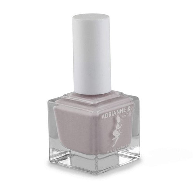 ADRIANNE K Shiny Light Pink and Gray Nail Polish, Sophia! Vegan, Quick Dry, Chip Resistant. Durable, .51 Fl oz. Made in USA