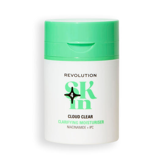 Revolution Skin, Cloud Clear Niacinamide & IPC Clarifying Moisturizer, Lightweight & Hydrating Face Cream, Vegan & Cruelty-Free, 1.69 fl oz