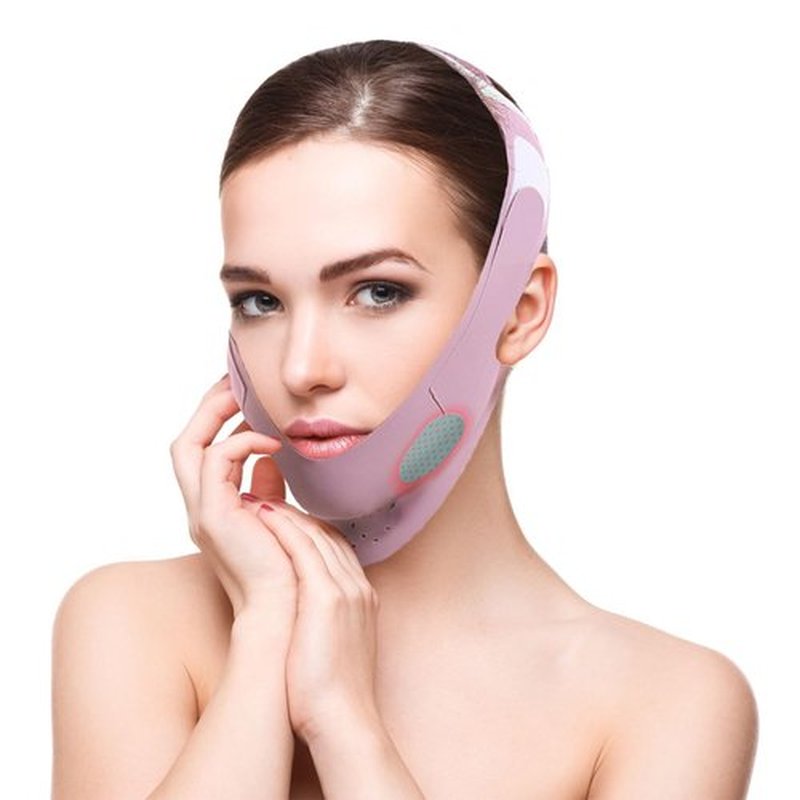 FIKETLXU Graphene V-Line Lifting Mask for Women, Chin Up Mask V Shaped Face Mask（pinkish purple）