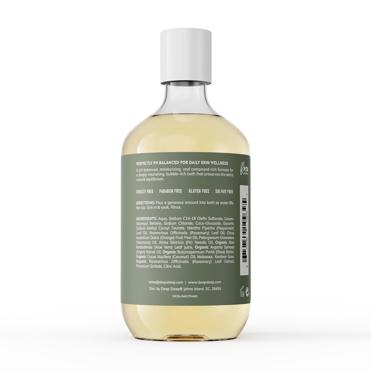 Deep Steep Bubble Bath, Lavender Chamomile, 17 oz (Pack of 2) – Soothing Soak with Shea Butter, Argan Oil, Aloe Vera & Coconut Oil – Vegan, Sulfate-Free, PH-Balanced Clean Beauty