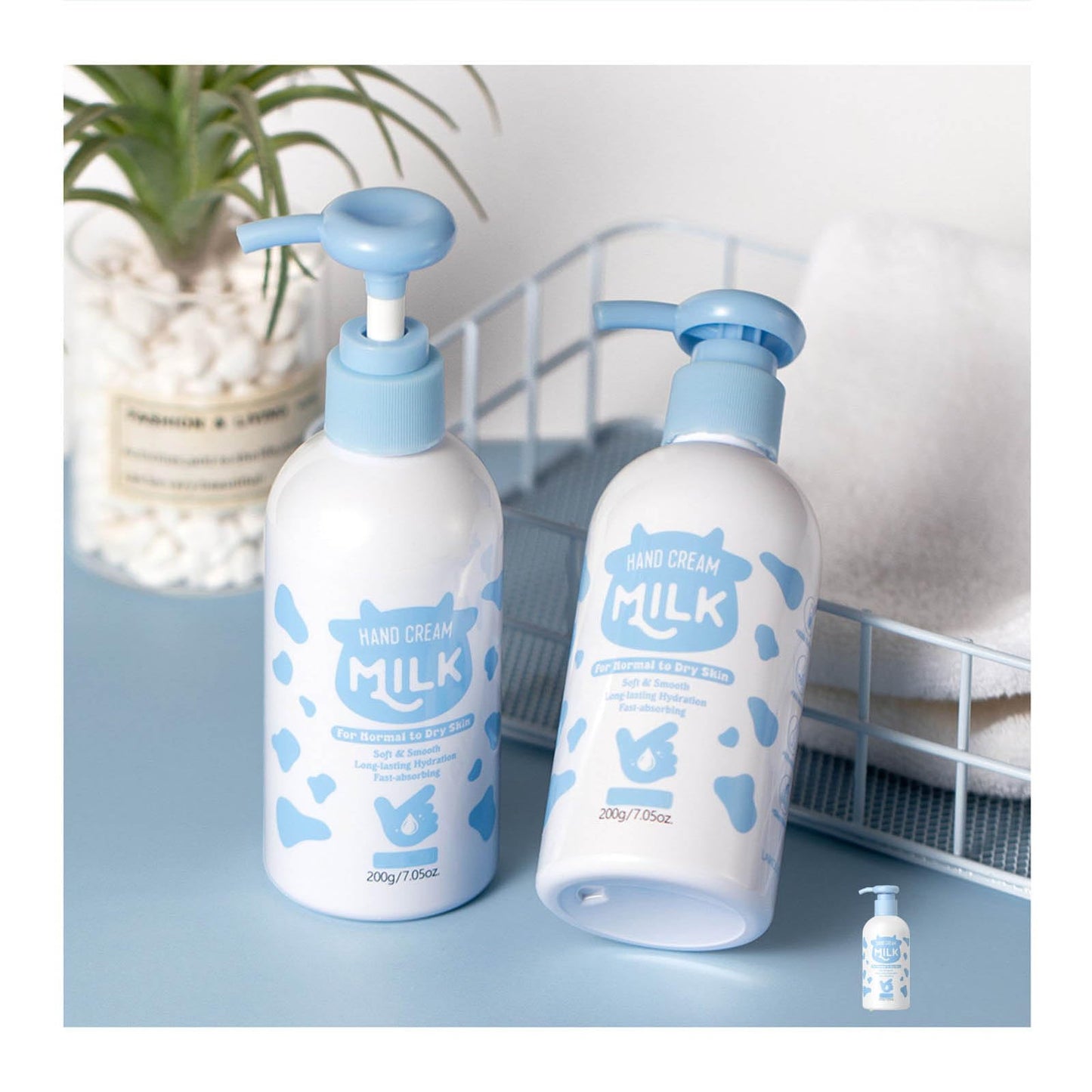 Milk Hand Cream, Skin Hydrating Lotion –Rich,Velvety Conditions & Protects Skin,Moisturizing Nourishing Exfoliating Hand Film Hands Carefor Dry Cracked Skin Body, Hand,Foot Large Capacity 200g/7.05 oz