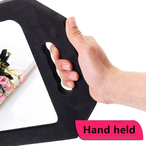 mpowtech 4 Pack Lightweight Handle Mirror - Large Hand Held Mirror(16.14" x 9.84") Foam Barber Mirror Handheld,Salon Hand Mirror with Double Handle - Hairstylist and Barber Accessories