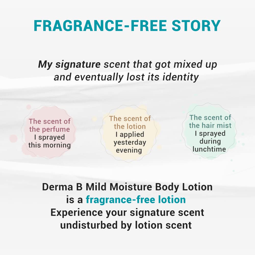 Derma B | Mild Moisture Body Lotion | Body Moisturizer for Sensitive Skin | Body Lotion for Extremely Dry Skin | Non-Irritating | Unscented Fast-Absorbing Cream | Korean Skincare | 13.5 fl oz (400ml)