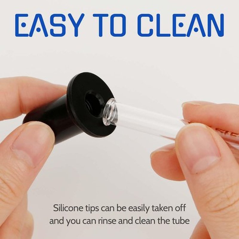 BAKOTAKA Glass Eye Dropper - 6 Pack Bent Tip Calibrated Glass Medicine Droppers, 1mL Liquid Pipettes Droppers with Measurement for Oils, Feeding, Ear, Lab, Candy Mold, Crafts Projects