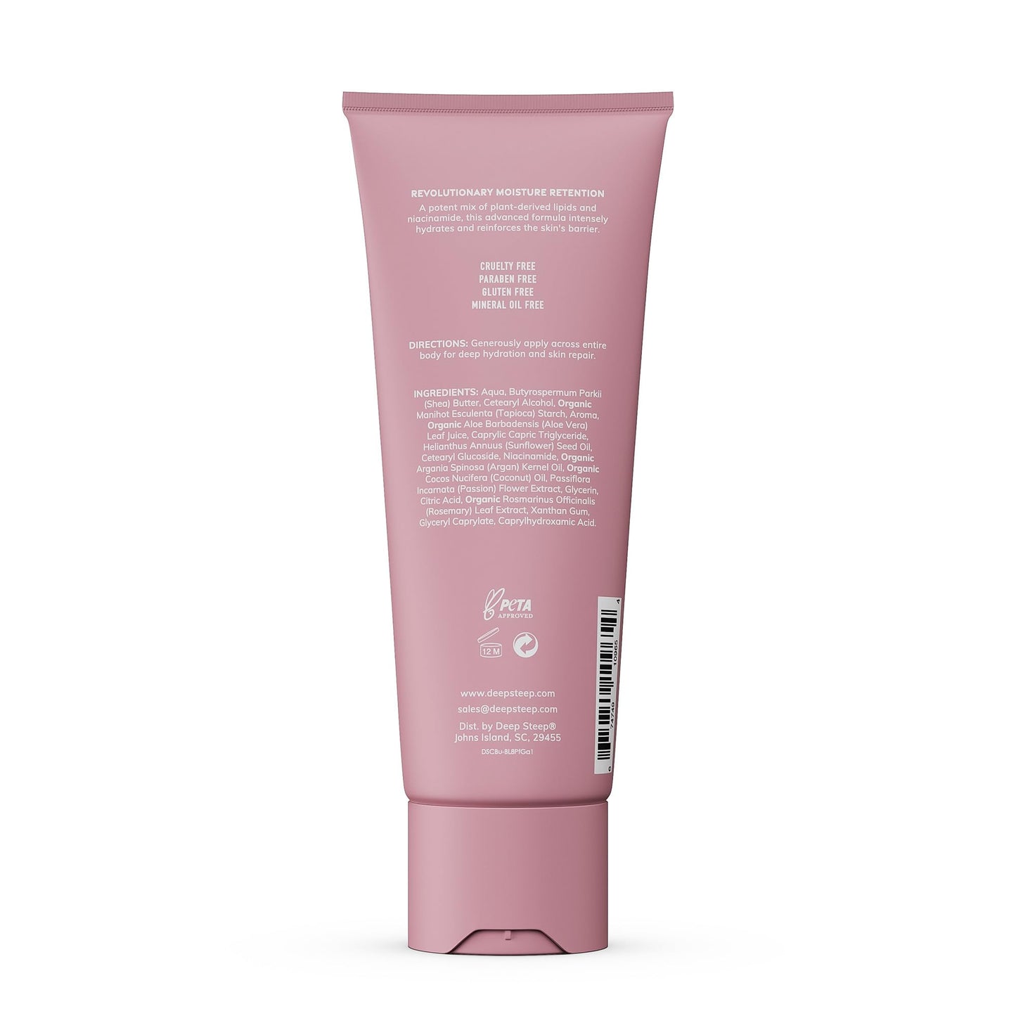 Deep Steep Body Lotion, Passion Fruit Guava, 8 oz – Moisturizer with Coconut Oil, Shea Butter, Argan Oil, Aloe Vera & Niacinamide – Vegan, Clean Beauty, Daily Skin Hydration