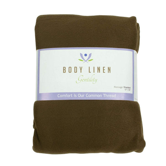 Body Body Linen's Gentility™ Polar Fleece Massage Table Blanket, Warm, Cozy and Plush Spa Blankets. Create that Perfect Atmosphere. 54 x 80 inches, 100% Polyester - Chocolate
