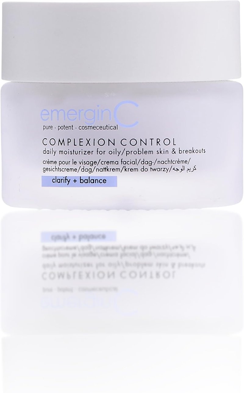 emerginC Complexion Control - Lightweight Facial Moisturizer for Oily & Blemish-Prone Skin | Day & Night Cream (1.6 oz, 50 ml)