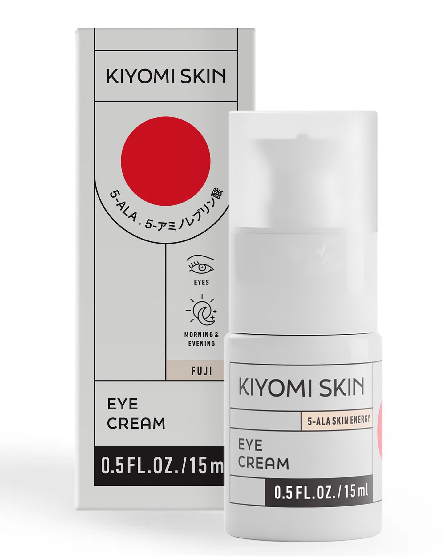 Kiyomi Skin Under Eye Cream - Hydrating Eye Moisturizer with 5-ALA, Ceramides & Peptides for Dark Circles, Puffiness, Fine Lines - Fast-Absorbing Treatment for Sensitive Skin - Made in Germany