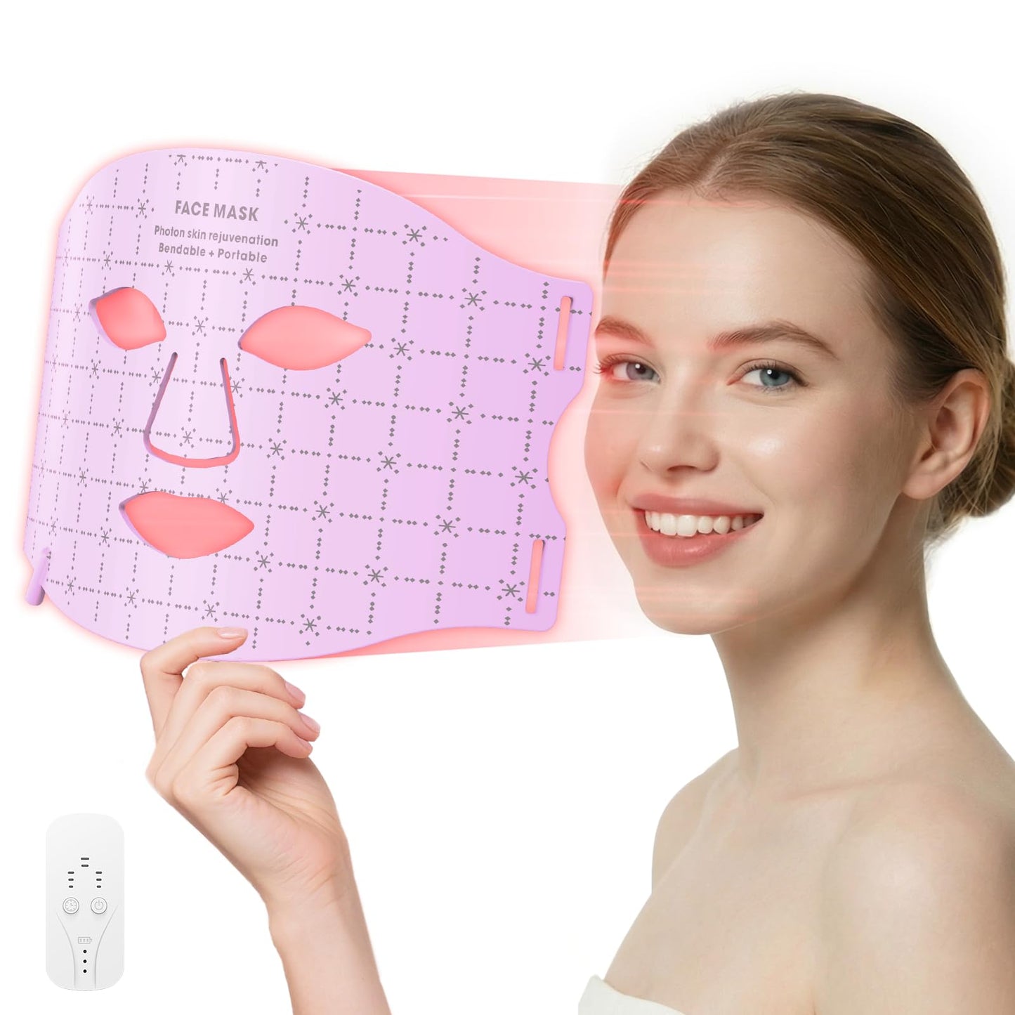 Verfubo Red Light Therapy Face Mask, LED Light Therapy Mask FDA Cleared - 660nm & 850nm for Wrinkles, Collagen & Acne I Adjustable Fit for All Skin Tones I Clinically-Backed 10-Min Daily Sessions