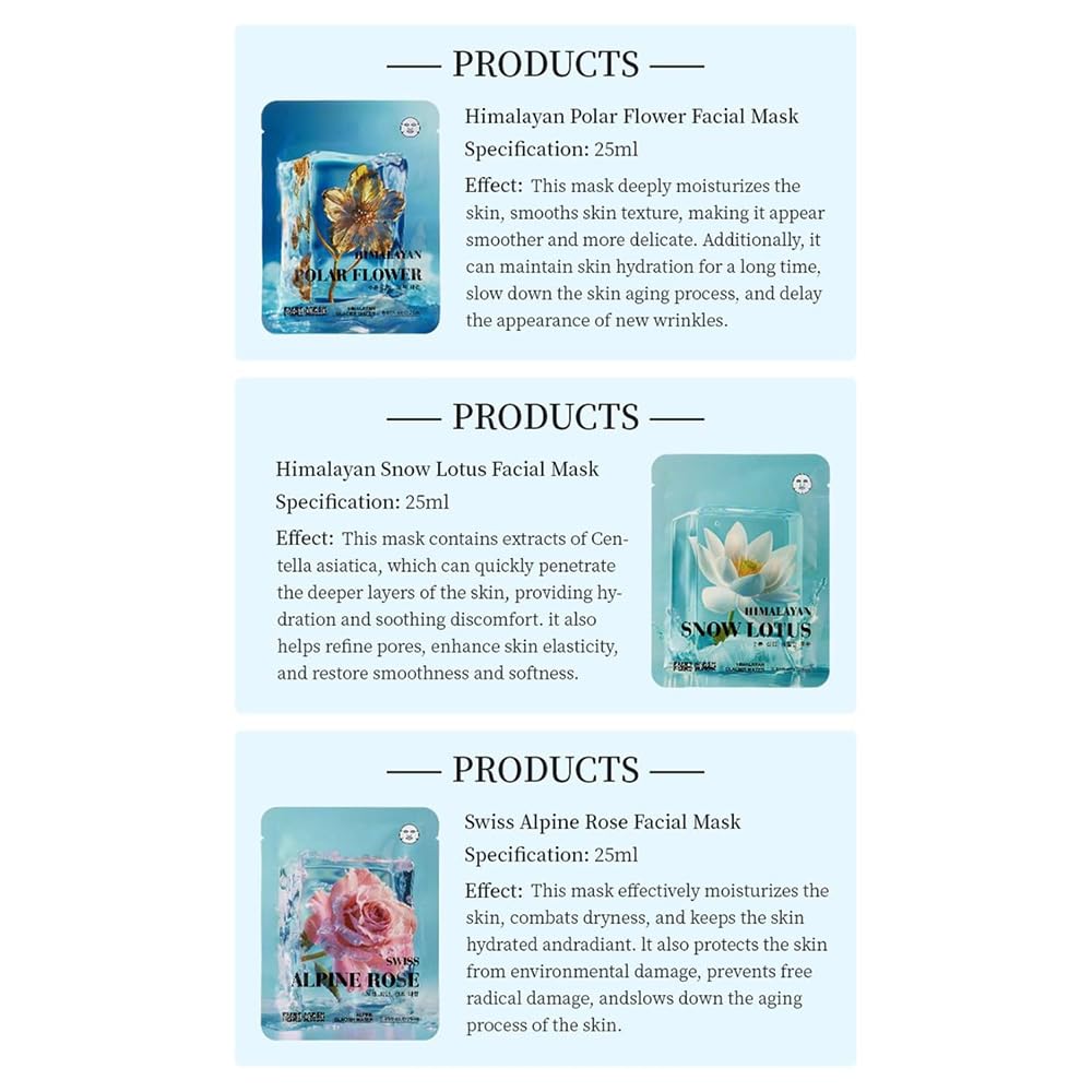 DR.EMMET 12 Pack Hydrating Face Masks, Brightening & Firming Facial Sheet Masks, Moisturizing Spa Skincare for a Revitalized Look, Helps Improve Skin's Appearance