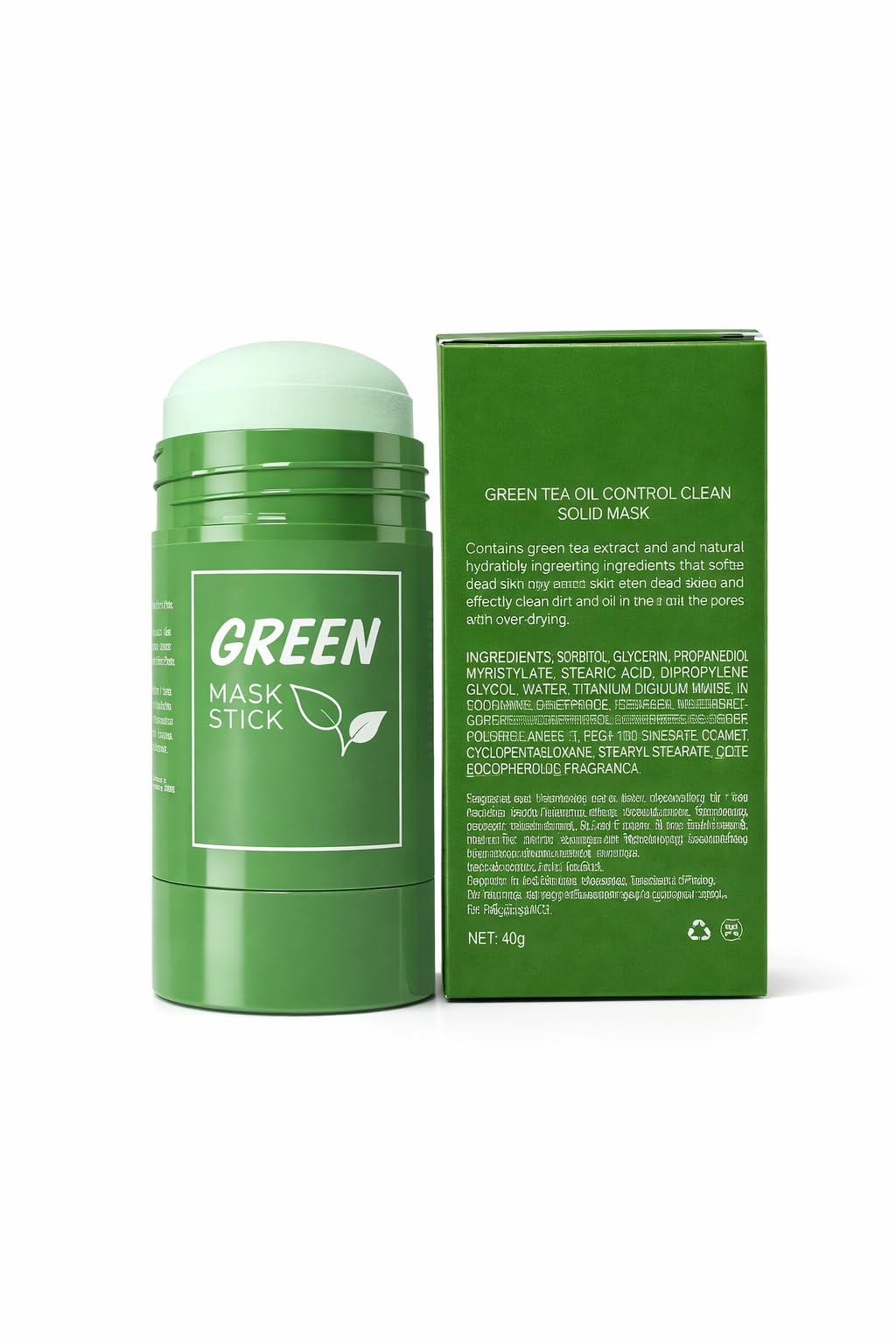 ZELIVO Green Tea Mask Stick for Face, Blackhead Remover Clay Mask, Deep Pore Cleansing Stick, Oil Control Acne Treatment, Moisturizing Detox Face Mask, Pore Minimizing Skincare for Women and Men