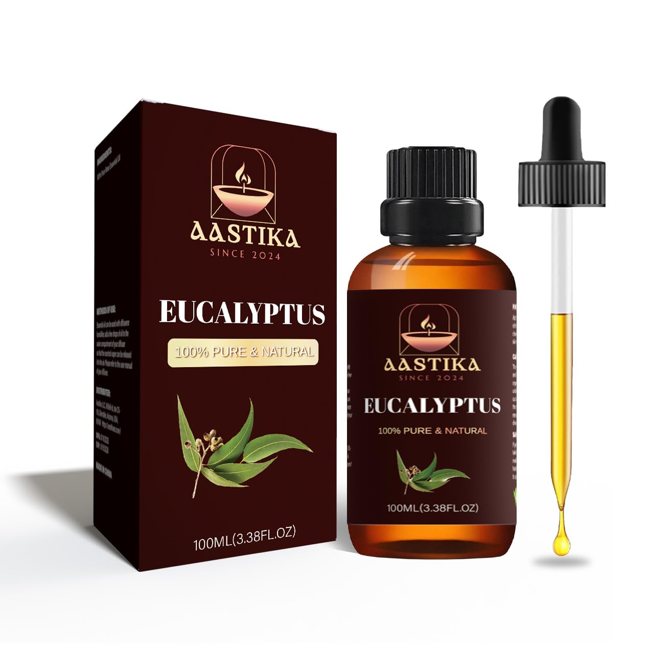 Aastika Eucalyptus Essential Oil – 100% Pure & Natural, 100ml Bottle