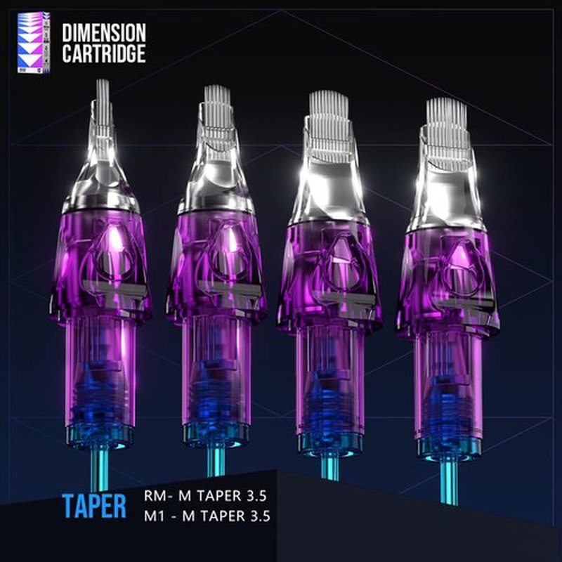 CNC Tattoo Cartridge Needles 20Pcs #10(11RM) Bugpin 0.3mm Round Magnum M-Taper Disposable Cartridges with Membrane EN04B-20-1011RM-M