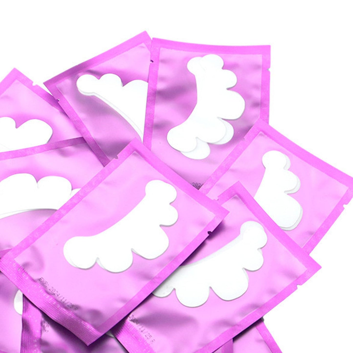 50 Pcs Under Eye Pads Petal Shape Eyelash Extension Isolation Patches for Grafting, Non-Woven Fabric, Easy Peel-Off, Ideal for Lash Lifting and Coloring