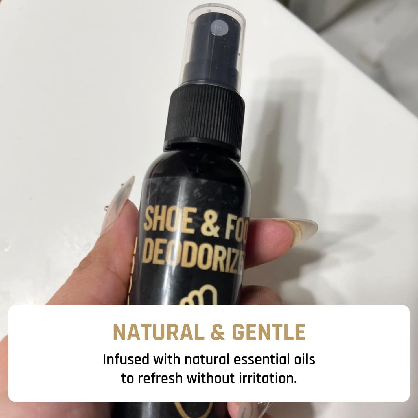 Derm Dude Foot & Shoe Deodorizer Spray | Formulated With All-Natural DeoPlex for Odor Control | Witch Hazel, Aloe Vera, Tea Tree Oil & Peppermint to Freshen Feet & Shoes | Travel Size, Mint Scent 2 oz
