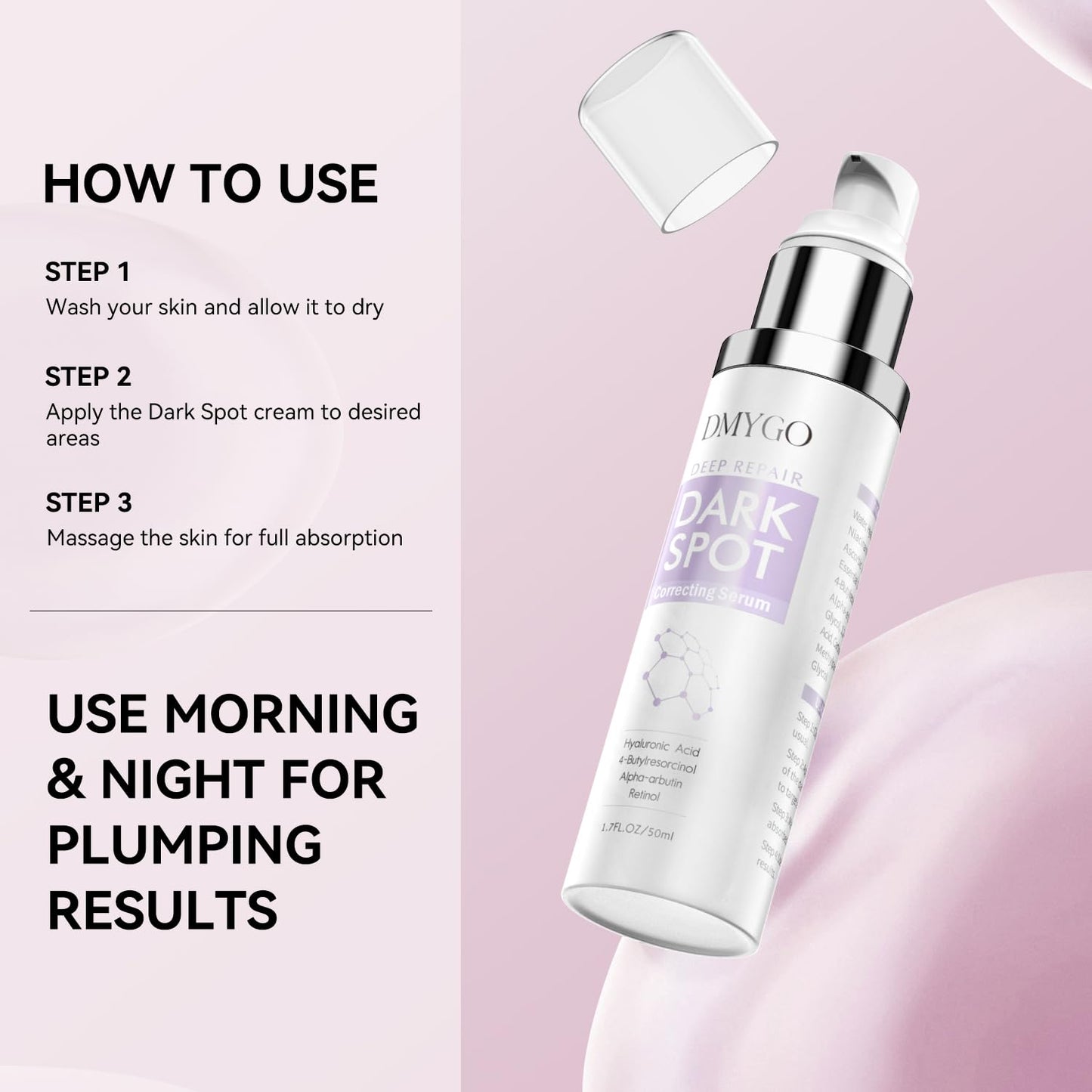Dark Spot Remover for Face, Dark Spot Corrector for Age Spot Sun Spot Brown Spot Melasma Uneven Skin Tone, with Vitamin C and Hyaluronic Acid for Women and Men, 1.7 FL OZ