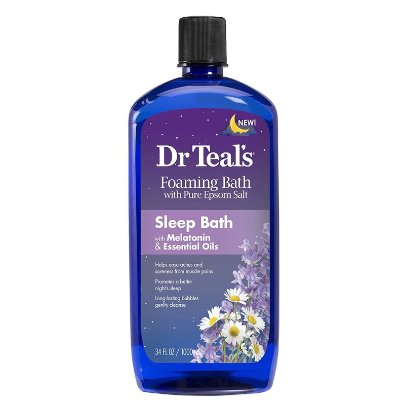 Dr Teal's Melatonin Sleep Bath Gift Set | Foaming Bath, Body Lotion & Sleep Spray - Lavender Stress Relief for Better Sleep