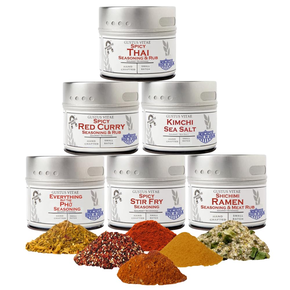 Gustus Vitae | Asian Seasonings Gift Set | All Natural Gourmet Spice Blends