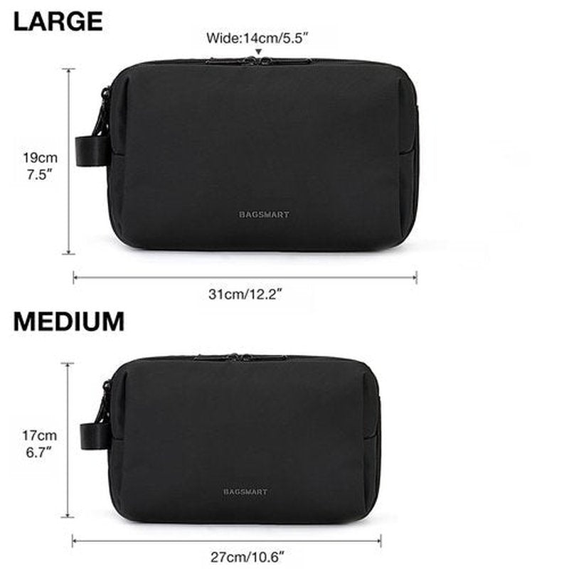 BAGSMART Toiletry Bag for Men, Travel Toiletry Organizer Dopp Kit Water-resistant Shaving Bag for Toiletries Accessories, Door Room Essentials,Green-medium