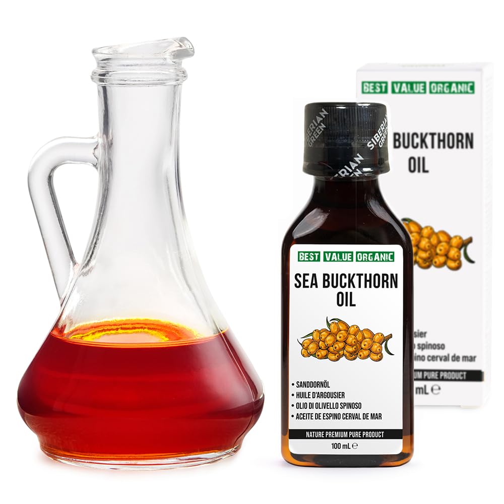 2 Pack - Siberian Sea Buckthorn Seed Oil | 100% Natural Extra Virgin Cold Pressed 2x100 ml / 6.8 fl oz (2 Bottles) | Unrefined Raw No-GMO Vegan | Premium Food Grade | Cooking, Salads or Skin Care