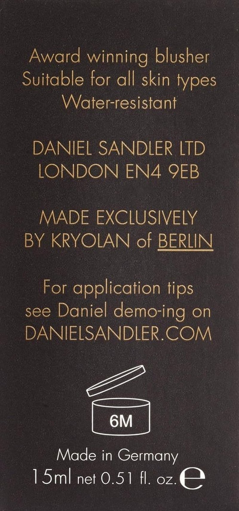 Daniel Sandler WATERCOLOUR LIQUID BLUSH ACID – Lightweight, Buildable, Water-Resistant Formula for Cheeks, Lips & Eyes