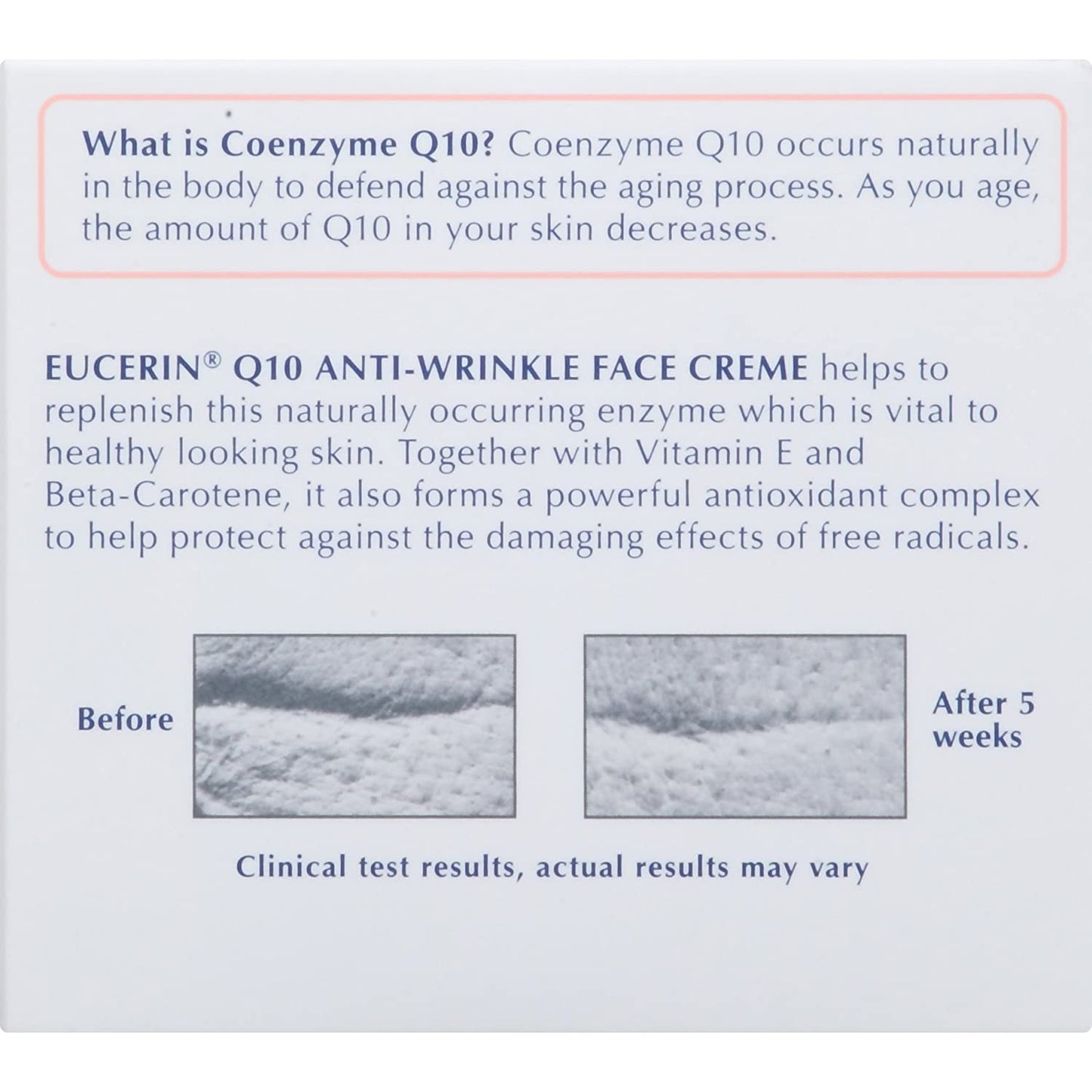 Eucerin Q10 Anti-Wrinkle Face Cream for Sensitive Skin - 1.70 oz (Pack of 2)