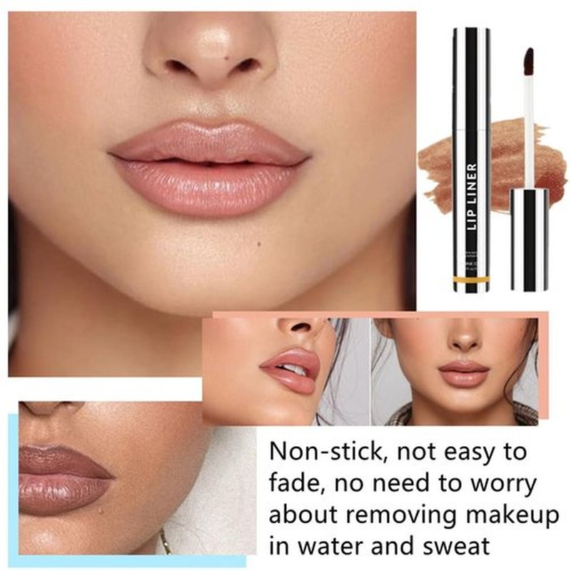 Qorva Peel off Lip Liner Stain, Qorva Lipstick, Timbersonic Peel off Lip Stain, Lip Stains for Women, Matte Nude Lip Tattoo Liner, Lip Stain Peel off Long Lasting Waterproof (Light Brown)