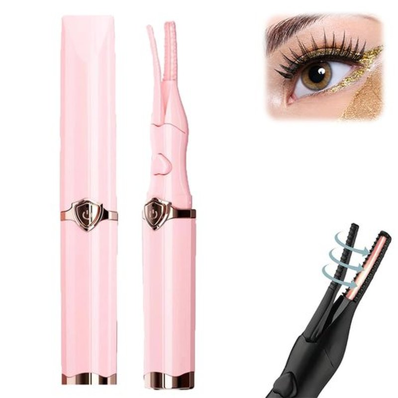 Electric Eyelash Curler for Instant Glam,2025 Upgrade Heated Eyelash Curler for Women,Mini Electric Eye Lash Curler with 3 Heat Modes,Fast Heat up in 8s Finalize Eyelash Holder Tool (Pink/1pcs)